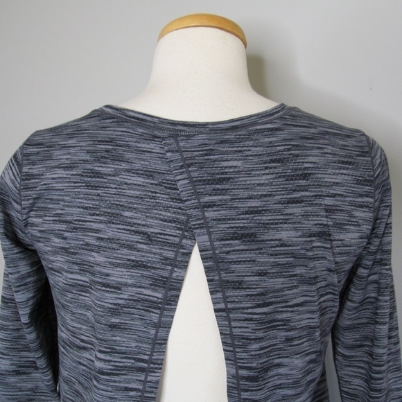Zyia Women's Charcoal Gray Split Back Long Sleeve T Tee Shirt Top Size S? - Picture 8 of 10